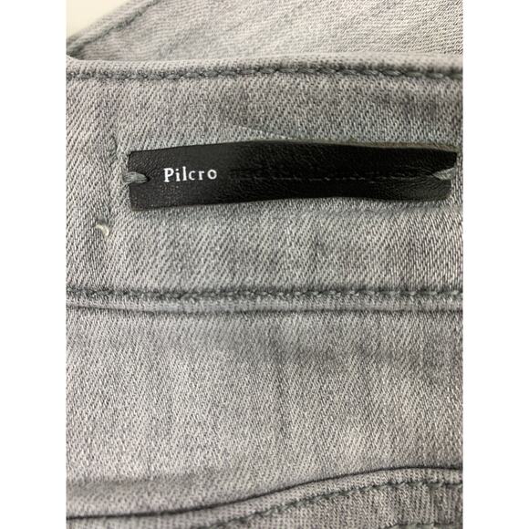 Pilcro and Letterpress Anthropology Jeans Womens 27 Gray Hi Rise Skinny Stretch - Picture 3 of 11